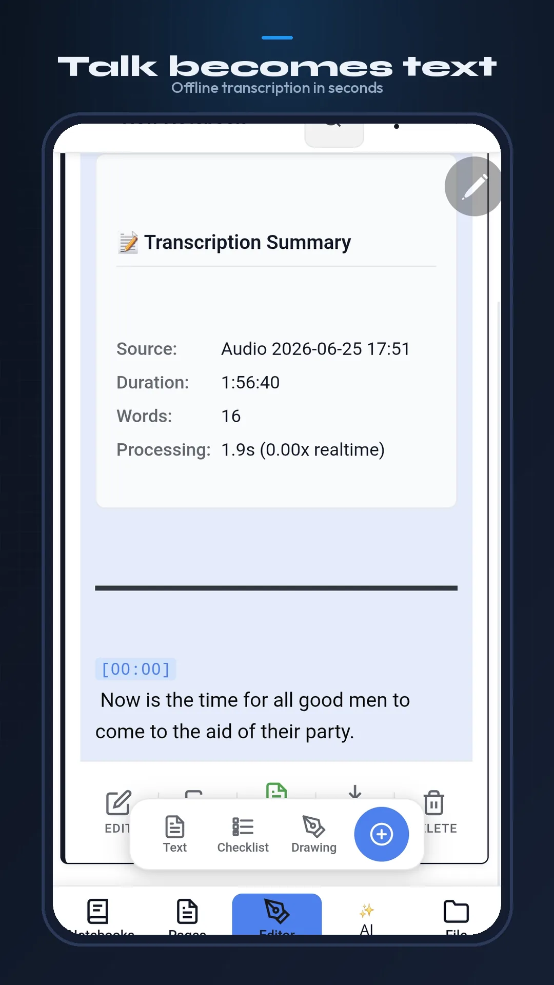 NotesXML on Android Phone