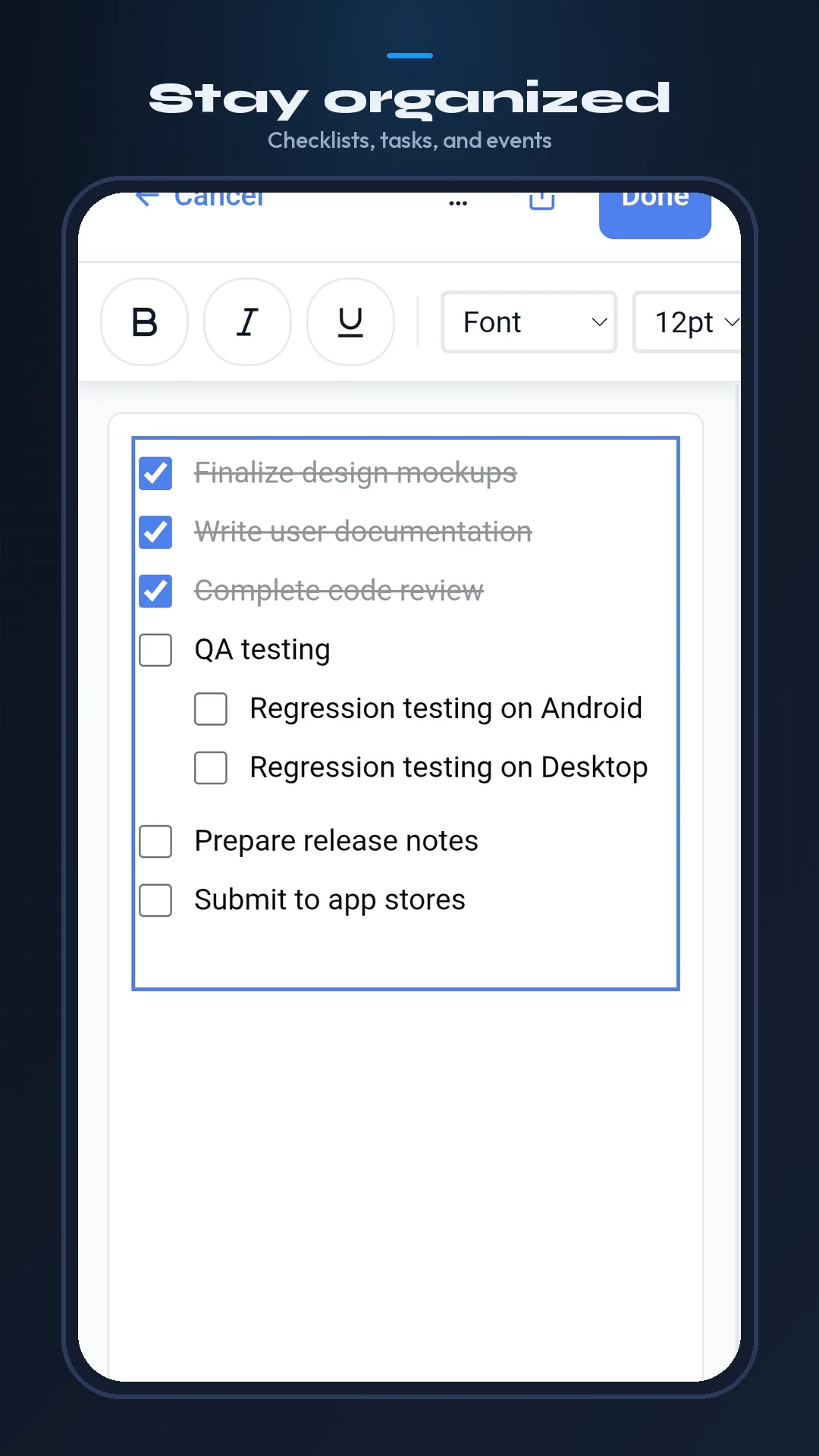 NotesXML on Android Phone
