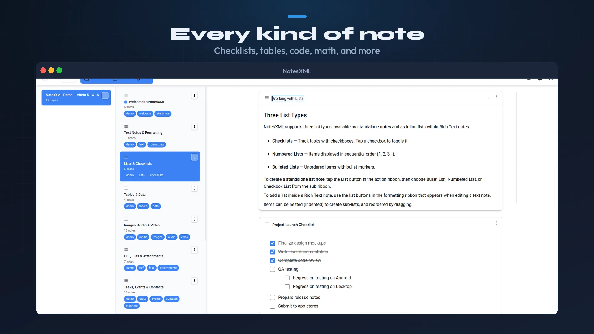 NotesXML on Linux